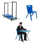 Titan 50 Exam Desk and Chairs Package